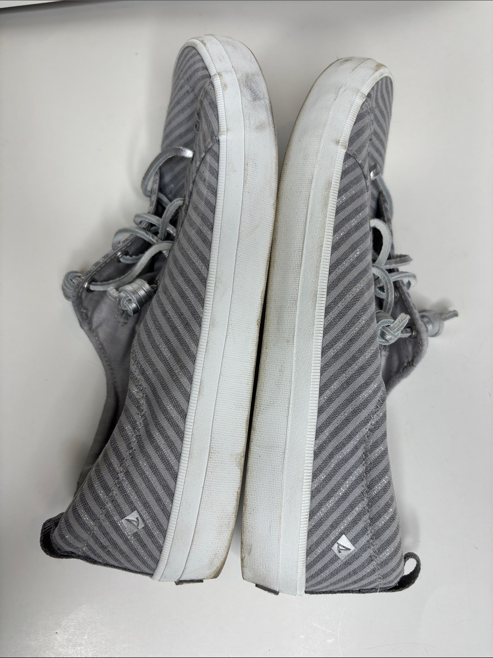 Sperry Women's Gray Striped Slip-On Sneakers - Picture 7 of 9